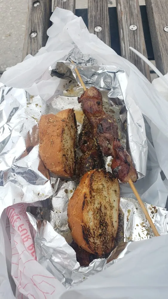 Bread and Pork Souvlaki