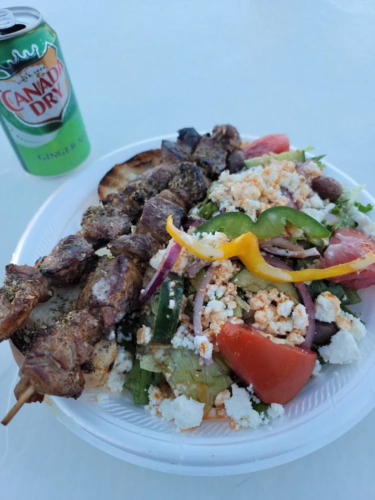 Pork Kabobs Plate Soulaki